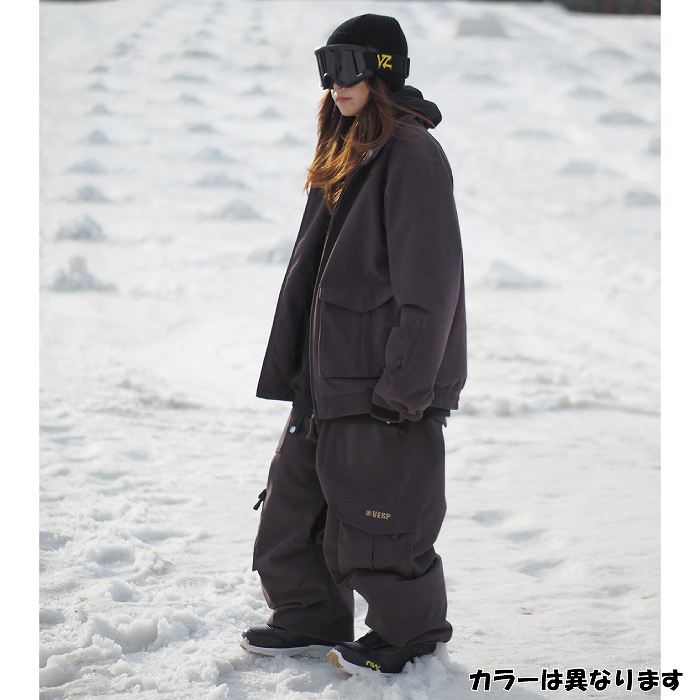 VESP ベスプ VPMP1059C Corduroy Wide Jogger Cargo Pants BK