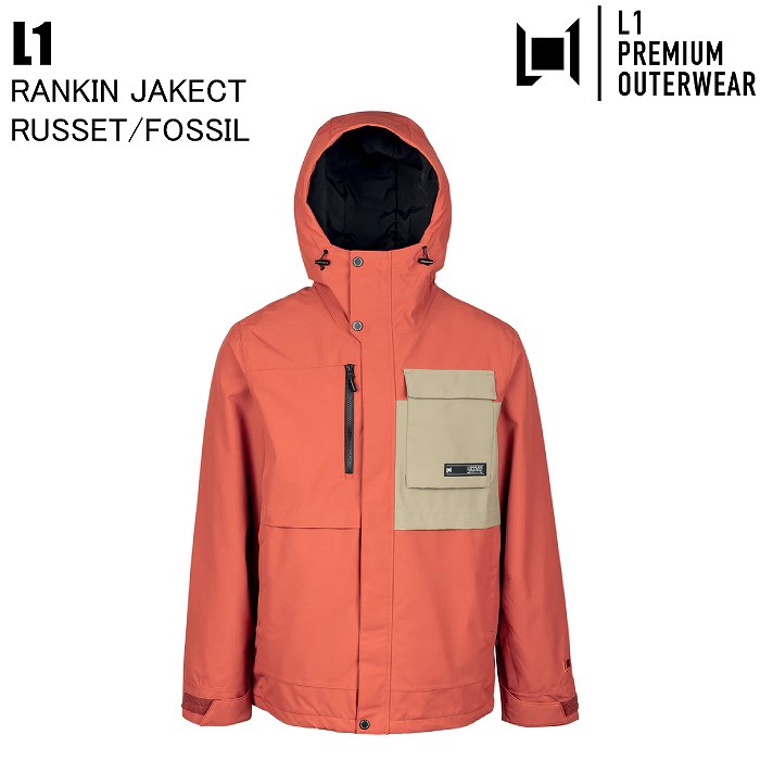 L1 エルワン RANKIN JACKET RUSSET/FOSSIL スノーボードウェア ジャケット L1ウェア スノボ ウェア 25-26モデル L1 エルワン RANKIN JACKET RUSSET/FOSSIL スノーボードウェア