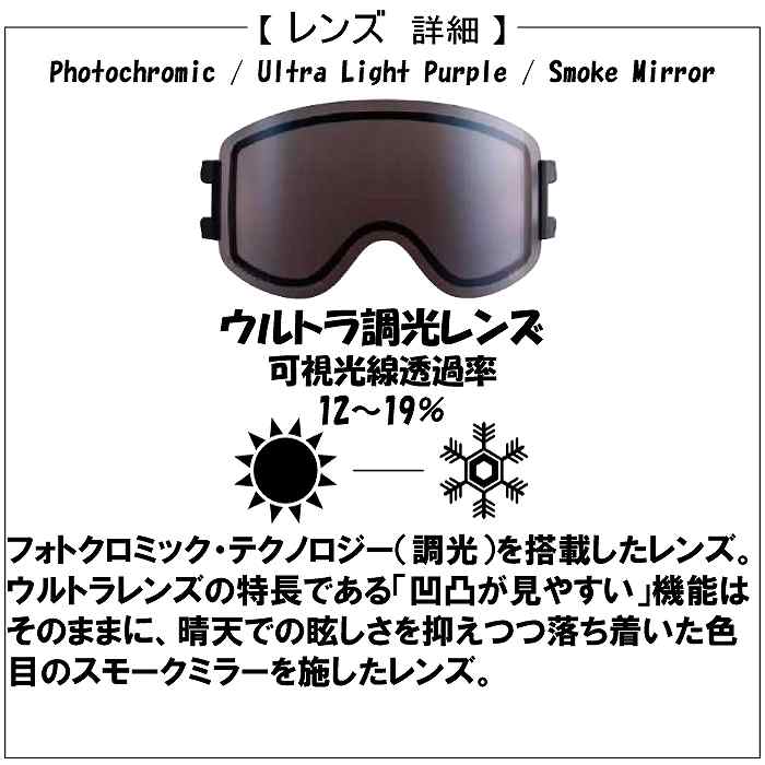 DICE ダイス BANK バンク WGRY BK64275 スノーボード ゴーグル 調光