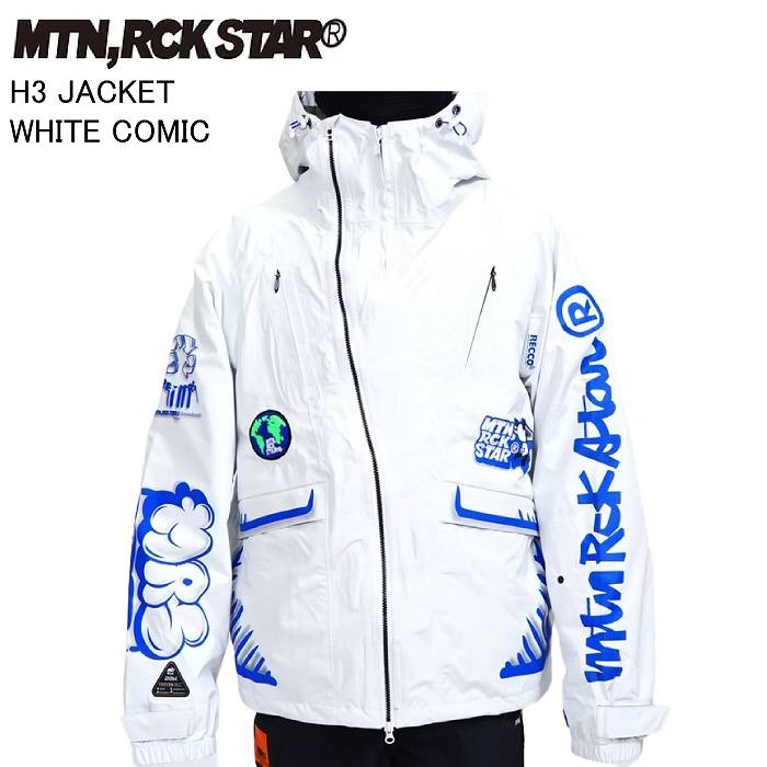 24-25 mrs hmk3 castaile xl マンロック　ジャケット MTN.ROCK STAR マウンテンロックスター H 3 JACKET WHITE COMIC