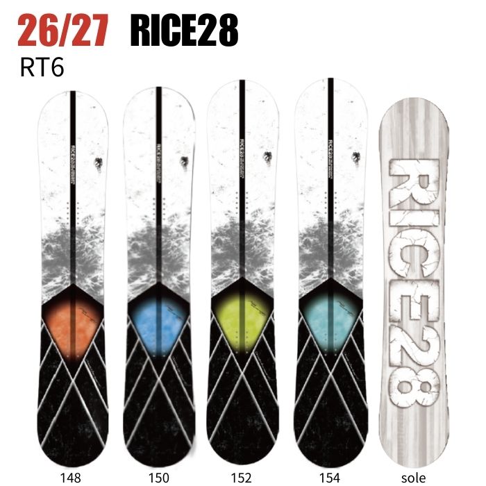 2027 RICE28 ライス28 RT6 26-27 ボード板 スノーボードST 爆買