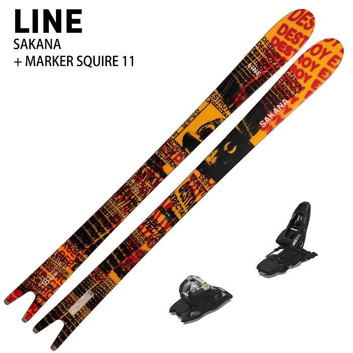 特典付][スキー2点セット]ライン スキー板 2027 LINE SAKANA + MARKER