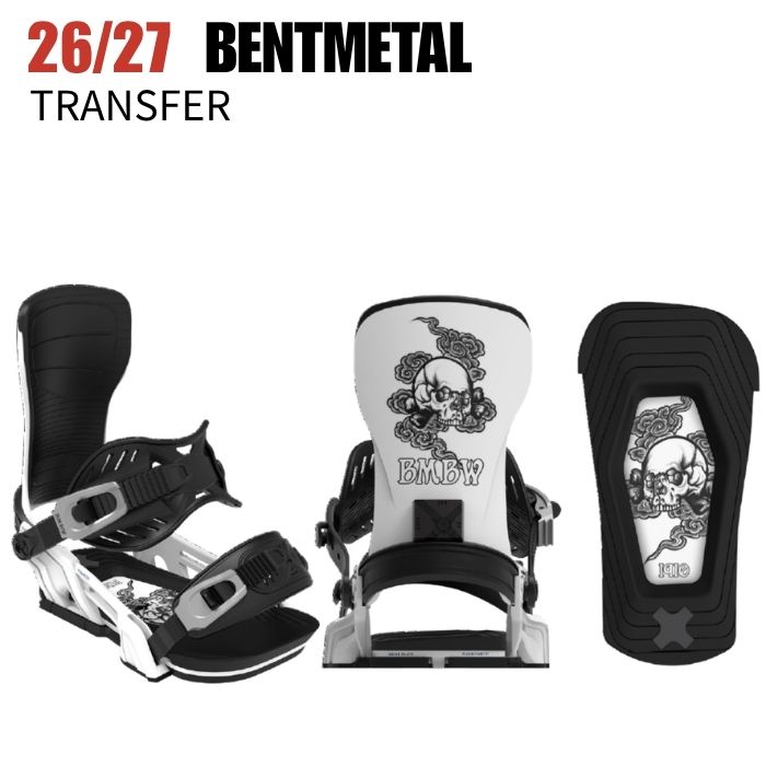 bentl トランスファー ビンディング 赤/白 M 2027 BENTMETAL ベントメタル TRANSFER トランスファー WHITE 26-27