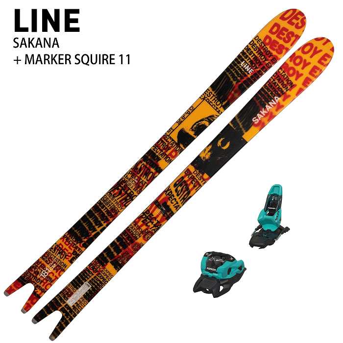 特典付][スキー2点セット]ライン スキー板 2027 LINE SAKANA + MARKER