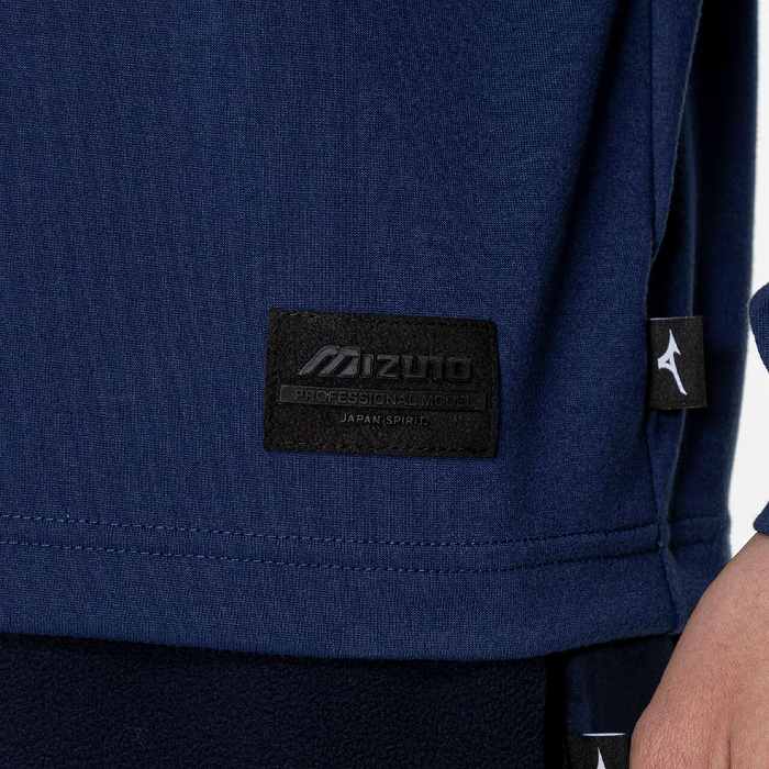 MIZUNO（ミズノ） モレリア 長袖バックプリントTシャツ(ネイビー