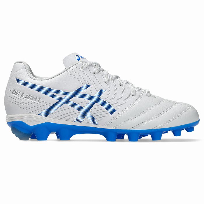  サッカーシューズ・スパイク ホワイト/ブルー ASICS（アシックス） DS LIGHT JR GS(ホワイト×エレクトリックブルー