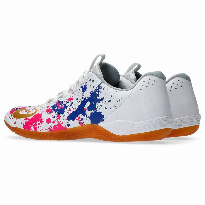 asics フットサルシューズ ホワイト/ゴールド ASICS（アシックス） TOQUE 8(ホワイト×ピュアゴールド) 1113A044 101