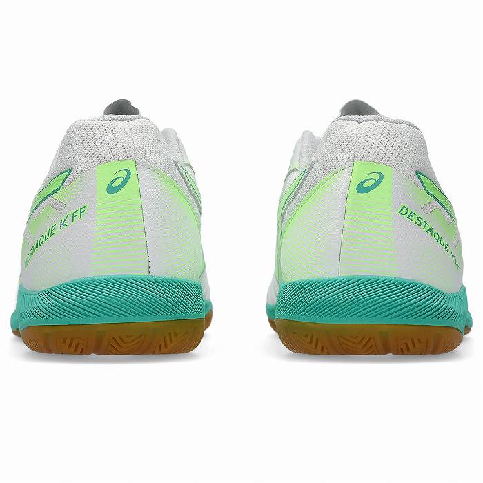 ASICS（アシックス） DESTAQUE K FF(ホワイト×イルミネイトグリーン