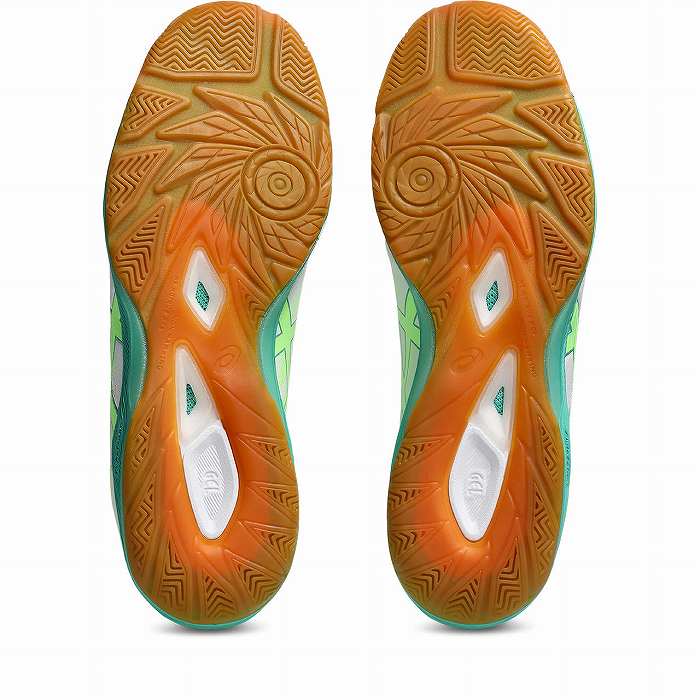 ASICS（アシックス） DESTAQUE K FF(ホワイト×イルミネイトグリーン