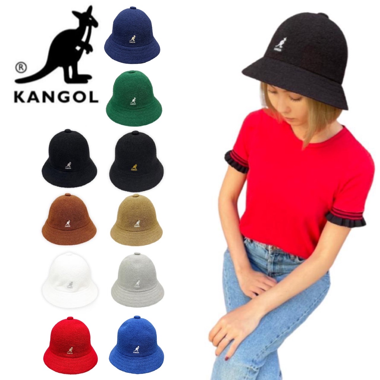 カンゴール Kangol 帽子 バケハ バケットハット 0397BC レディース