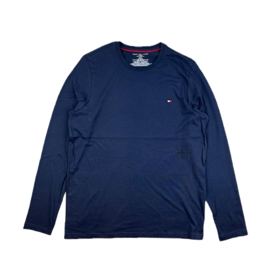 トミーヒルフィガー ロンT 長袖 Tシャツ 刺繍ロゴ メンズ 09T3118 ワンポイントロゴ  丸首 メンズ レディース TOMMY HILFIGER｜staiwan｜02