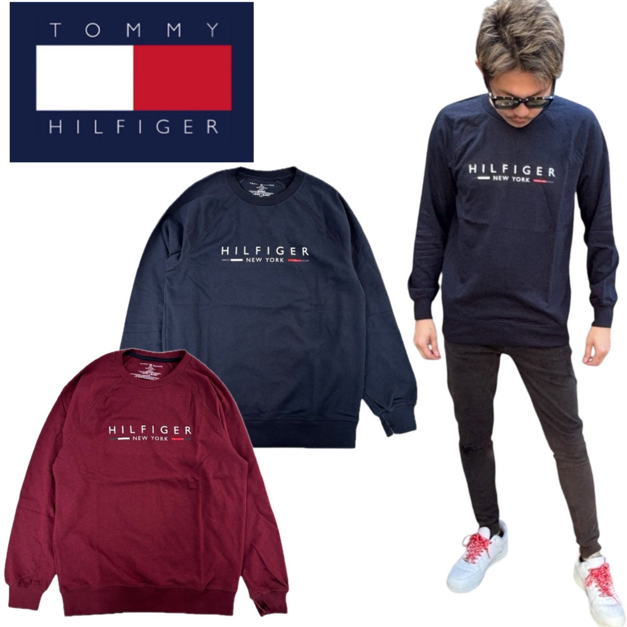 TOMMY HILFIGER（トミー・ヒルフィガー） トレーナー 薄手 ロンT 長袖 