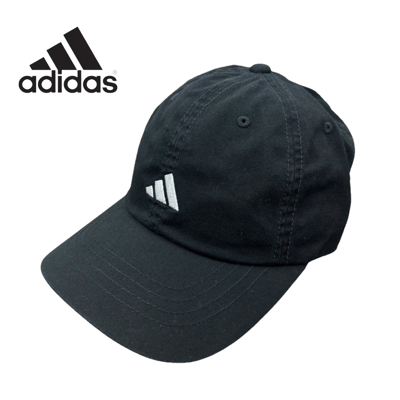 adidas（アディダス） キャップ 帽子 刺繍ロゴ ベースボール ツイル