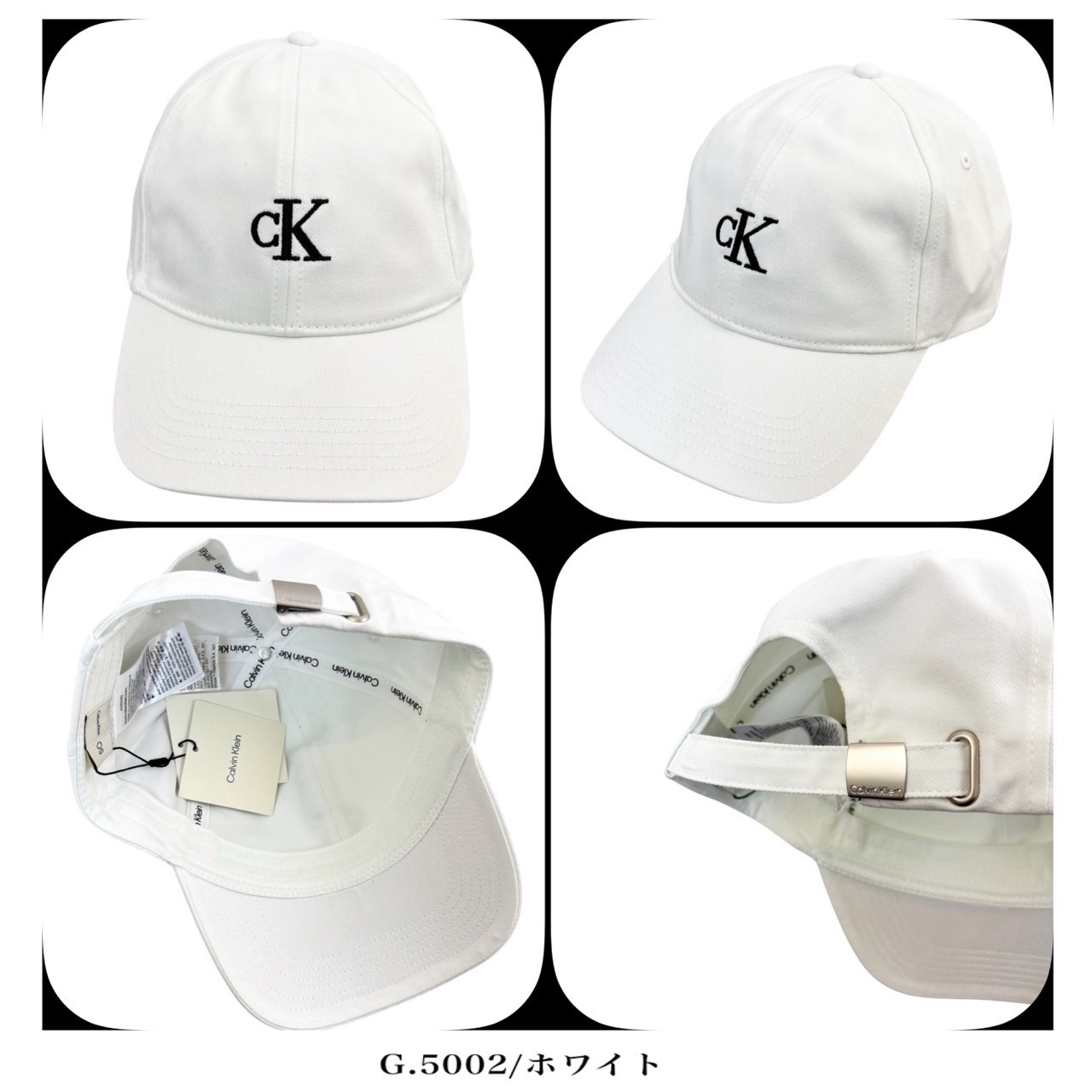 人気◆海外正規店購入 カルバンクライン キャップ CKロゴ ユニセックス 白 Calvin Klein（カルバン・クライン） 帽子 キャップ 4D5003/5002/5004