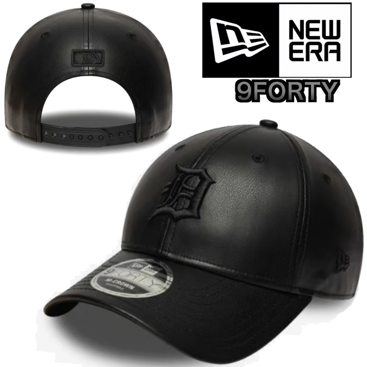 【日本未発売/美品】ニューエラ 本革 9FORTY ヤンキース M-Crown NEW ERA（ニューエラ） キャップ クラウン レディース レザー 940