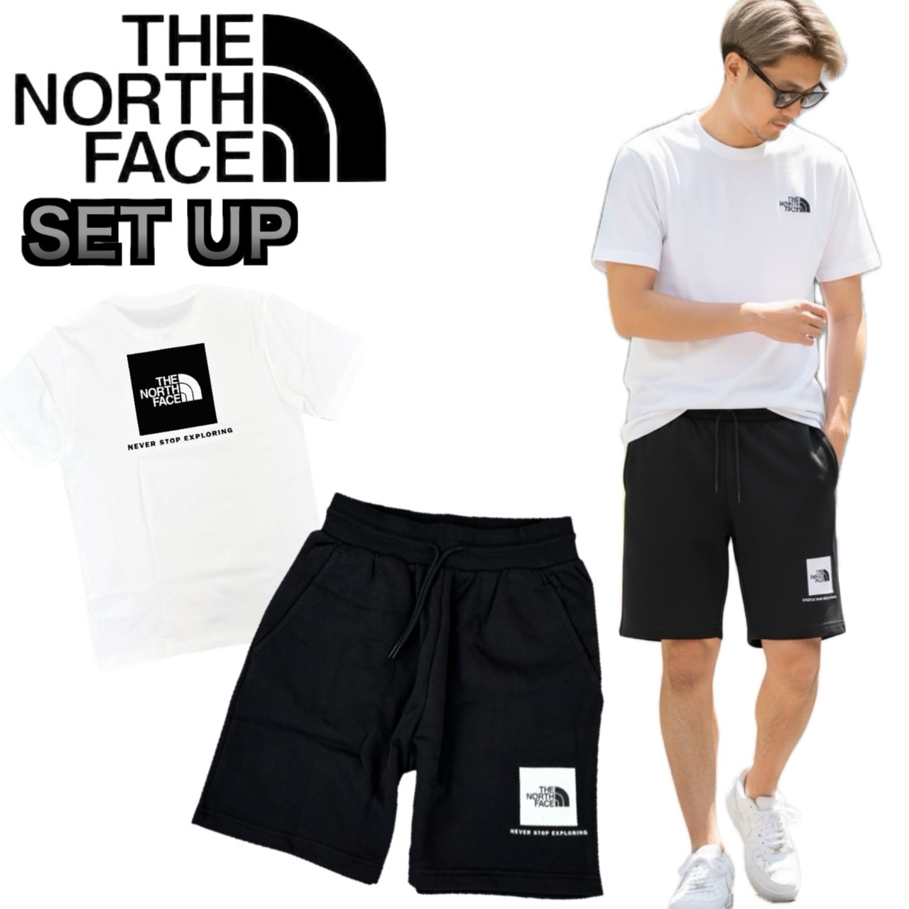 ザ ノースフェイス セットアップ Tシャツ ハーフパンツ 2点セット NF0A8B6K/NF0A8C1J 上下 ボトムス ボックスロゴ 裏起毛 THE NORTH FACE SET UP | THE NORTH FACE | 02