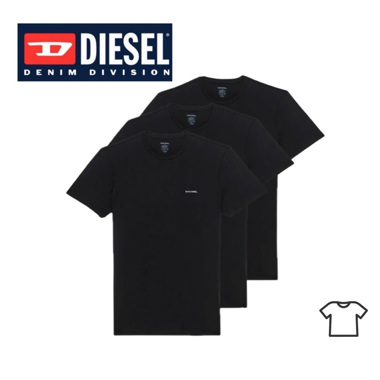 ディーゼル Diesel 半袖 Tシャツ 3枚セット メンズ 00SPDM-0AALW 00SPDG...