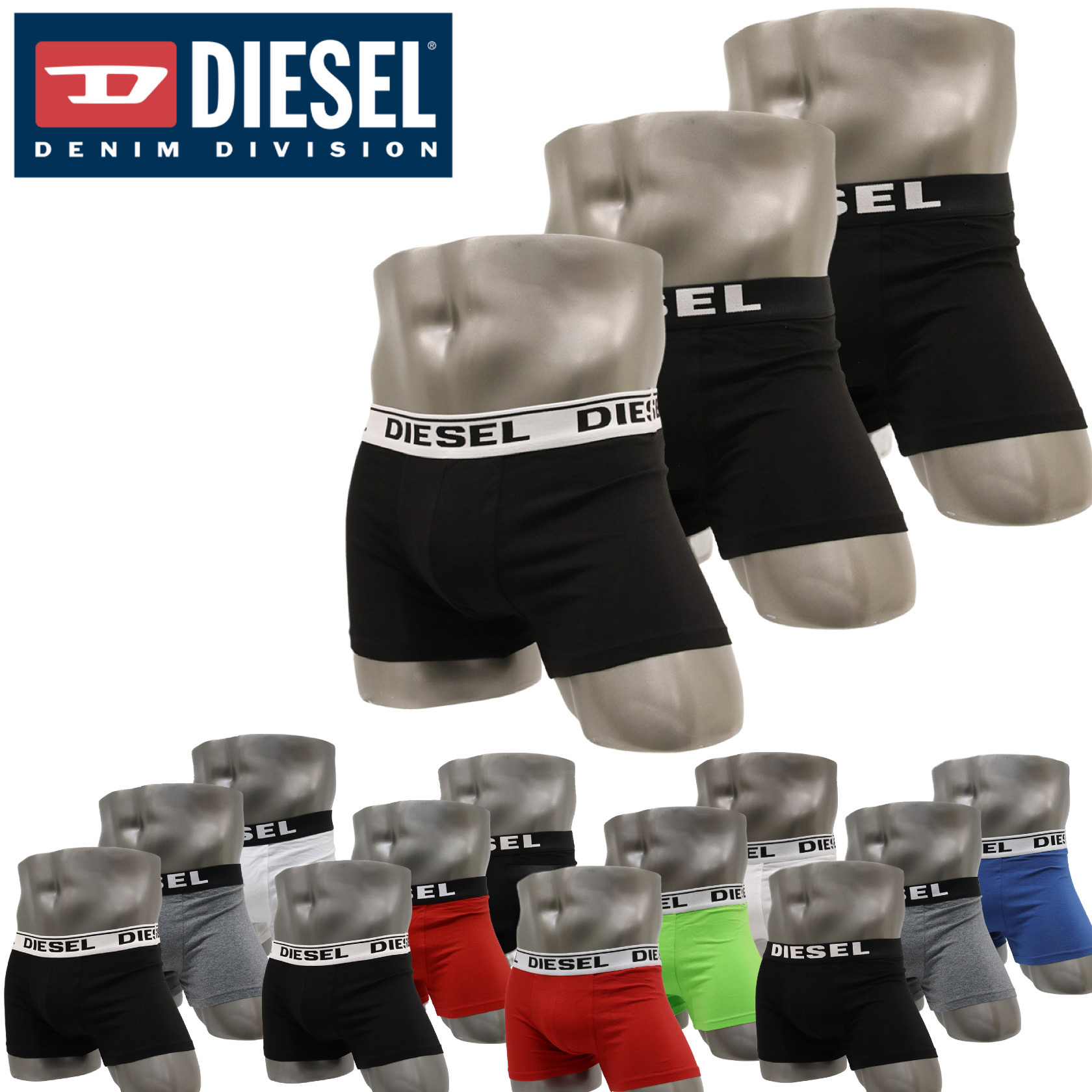 ディーゼル Diesel アンダーウェア 下着 ボクサーパンツ 3枚セット ショーツ メンズ 00CKY3 インナーウェア DIESEL THREE  PACK BOXERS :dieselunder:STY1 通販 