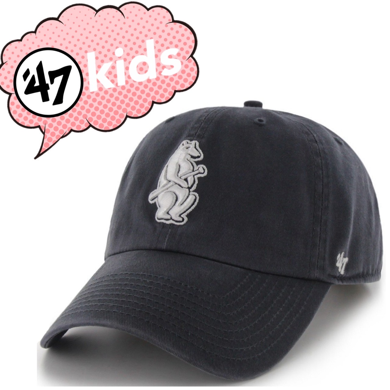 47 フォーティーセブン ブランド キャップ ドジャース LA ヤンキース エンゼルス キッズ 帽子 子供 男女兼用 クリーンナップ 刺繍ロゴ 47BRAND KIDS CLEAN UP｜staiwan｜21