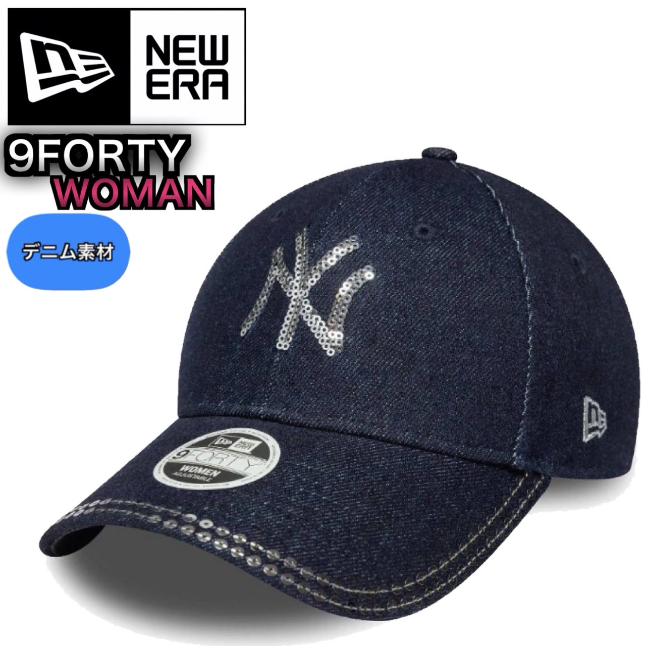NEW ERA（ニューエラ） キャップ レディース サテン シルク レザー 940