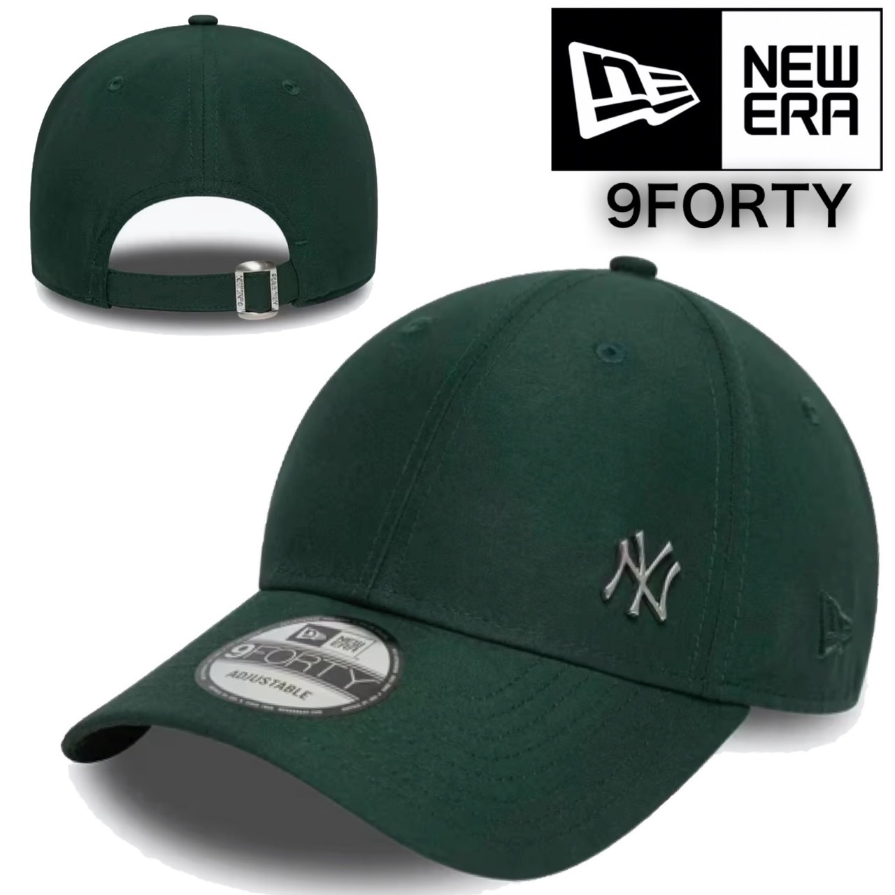 NEW ERA（ニューエラ） キャップ プレーン メタルロゴ サイドロゴ 940
