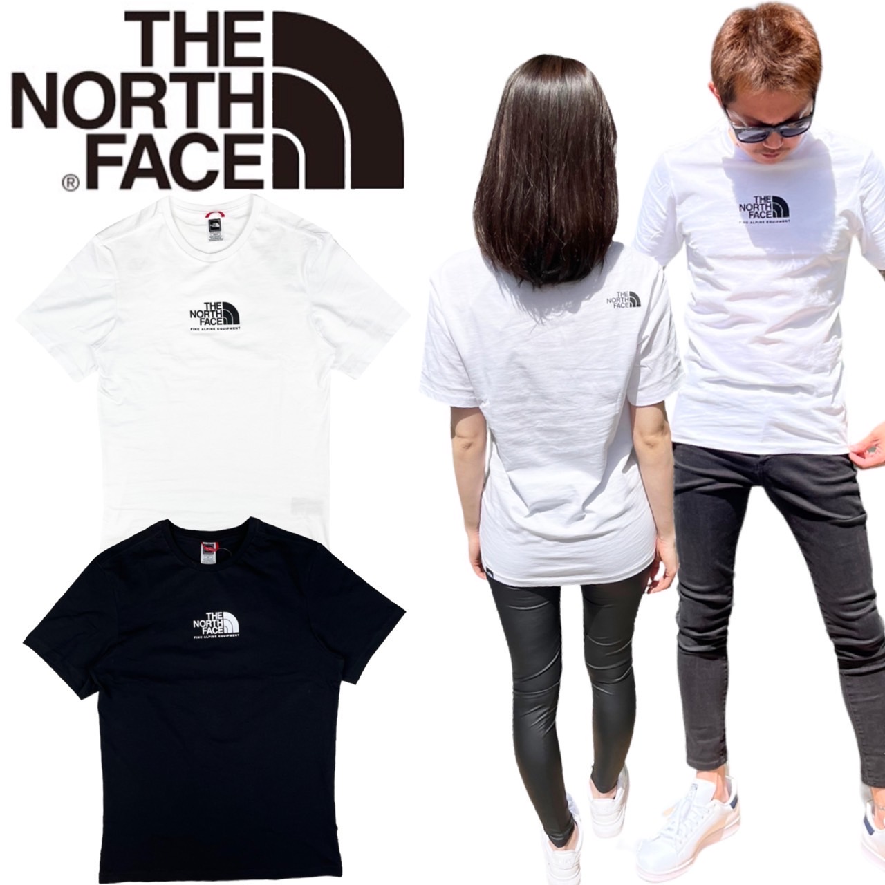 ザ ノースフェイス The North Face Tシャツ 半袖 NF0A4SZU 白 黒