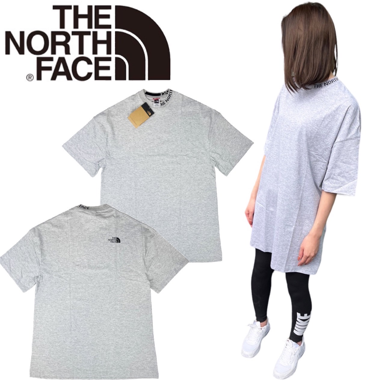 ザ ノースフェイス The North Face Tシャツ ドレス NF0A7SXH ワンピース レディース デカT 首ロゴ THE NORTH FACE WOMEN'S S/S ZUMU TEE DRESS｜staiwan｜03