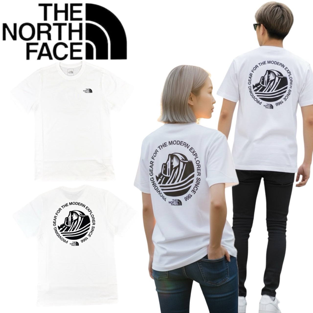 ザ ノースフェイス The North Face Tシャツ 半袖 バックロゴ NF0A8GA7 マウンテン グラフィック メンズ レディース M Men's Monte Regular Graphic T-Shirtの画像