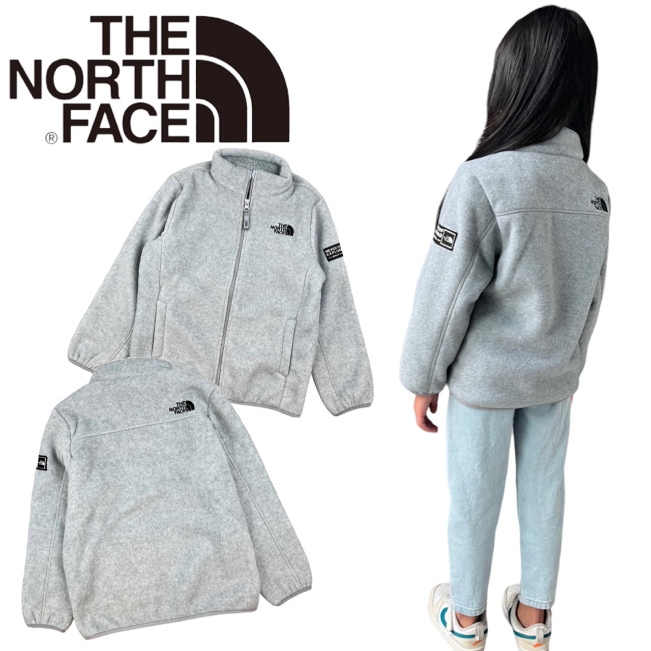 ザ ノースフェイス The North Face フリース ジャケット ボア 韓国 キッズ 全3色 刺繍ロゴ フルジップ アウター THE NORTH  FACE KIDS LOYALTON FLEECE JACKET A