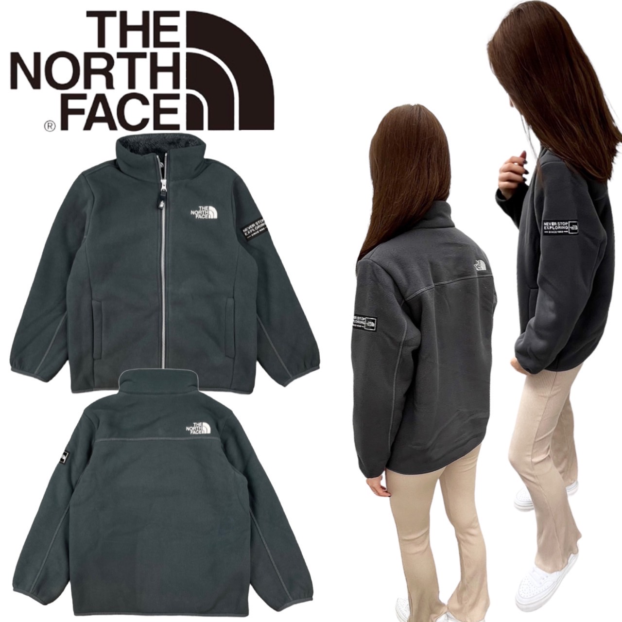 ザ ノースフェイス The North Face フリース ジャケット ボア 韓国 キッズ 全3色 刺繍ロゴ フルジップ アウター THE NORTH  FACE KIDS LOYALTON FLEECE JACKET A