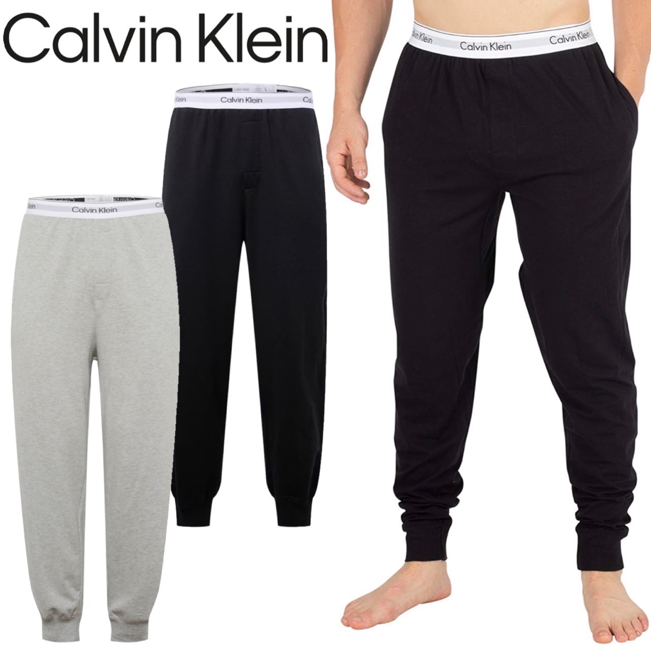 カルバンクライン CALVIN KLEIN ボトムス インナーウェア NM2302 ルームウェア 部屋着 メンズ ブラック ウエストロゴ グレー  ジョガーパンツ スリープパンツ : nm2302 : STY1 - 通販 - Yahoo!ショッピング