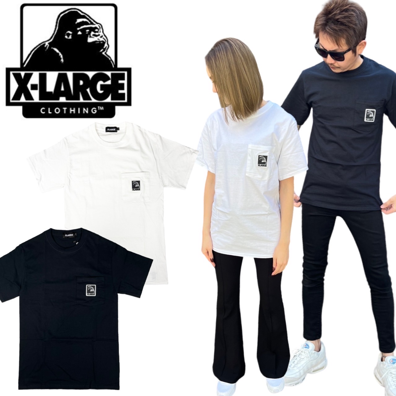 エクストララージ X-LARGE 半袖 Tシャツ メンズ レディース 丸首 胸