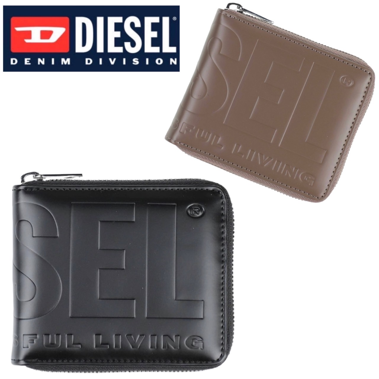 ディーゼル Diesel 財布 ミニ 二つ折り ジップ メンズ X08173 PR003