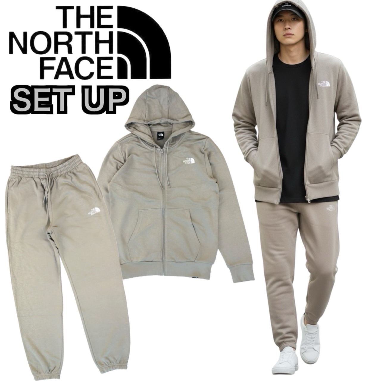 THE NORTH FACE グレー　テックラウンジ　セットアップ　上XL 下Ｌ THE NORTH FACEの幅広いシーンで快適に履けるパンツが最高！同