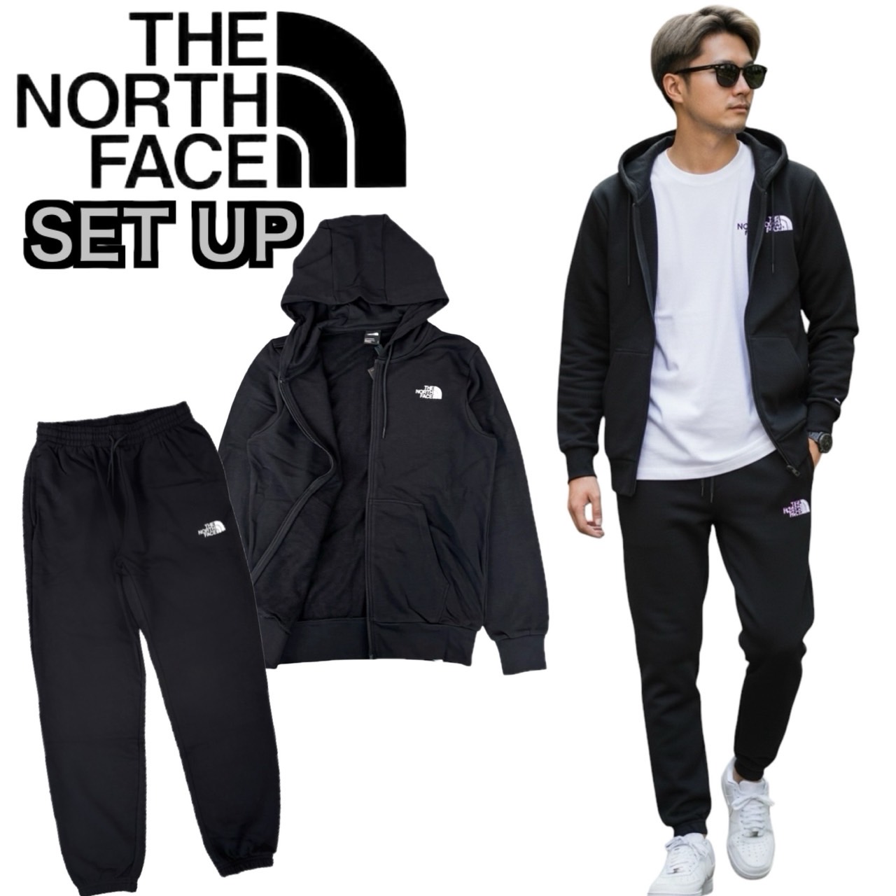 The North Face ジャケット パンツ セット ノースフェイス セットアップ（メンズジャージ、スウェット 上下セット