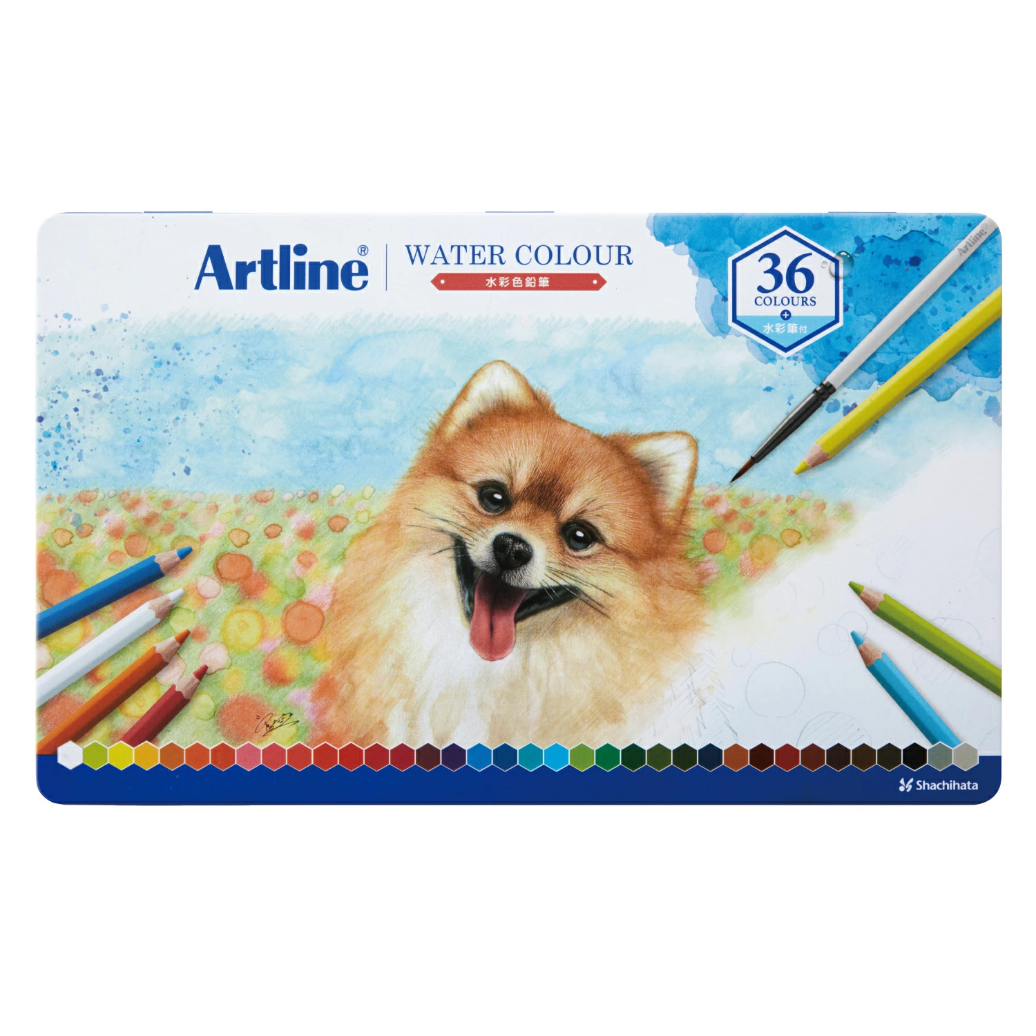 シヤチハタ（Shachihata） アートライン Artline 水彩色鉛筆 24色