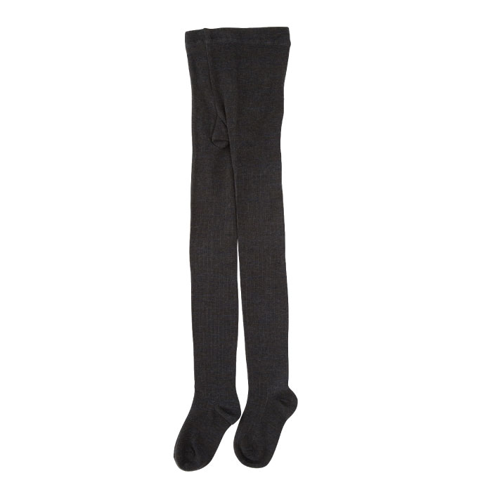 51831 stample スタンプル スタンダード メランジ リブ タイツ キッズ 女の子 ガールズ 綿混 綿 防寒 あったか 暖かい | stample | 01