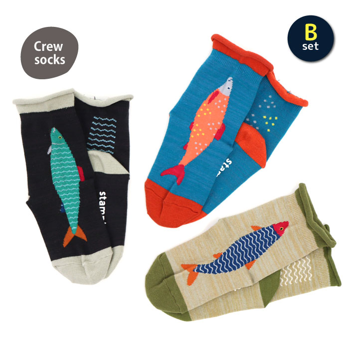 靴下 キッズ stample スタンプル ショート＆クルーソックス 3足組 キッズ 靴下 | stample | 02