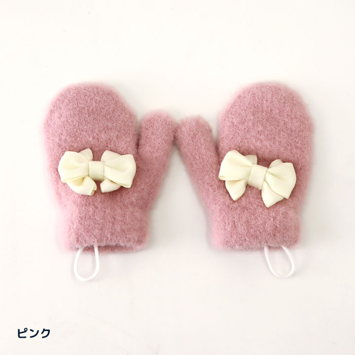 stample スタンプル 70008 リボンニット ベビー ミトン 赤ちゃん手袋 ミトン手袋 子供 キッズ おしゃれ  女の子 防寒 秋 冬 | stample | 02