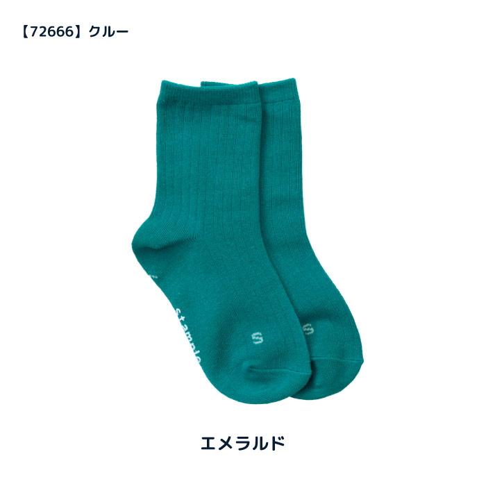 72666 stample スタンプル アクセントカラー クルーソックス 靴下 キッズ ジュニア レディース 滑り止め | stample | 05