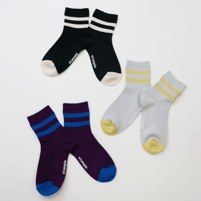 stample  ラインショートソックス 3足組   滑り止め 靴下 72978 | stample | 02