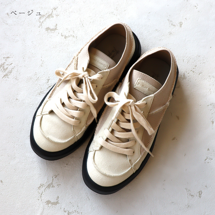 Hashed Coorde（ハッシュドコーデ）hc4554 厚底スニーカー シューズ レディース 定番 おしゃれ シンプル 軽量 疲れにくい 歩きやすい ブラック ベージュ | Hashed Coorde | 01