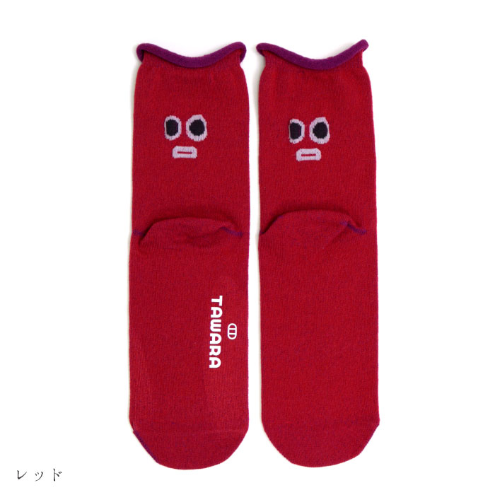 TAWARA（たわら）t30892 KAOショートソックス ゴムなし クルーソックス 1P レディース 顔 | TAWARA | 06