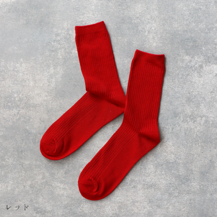TAWARA（たわら） コットン リブ ベーシック クルーソックス 1P  靴下 レディース おしゃれ かわいい コットン シンプル 秋 冬 |  | 06