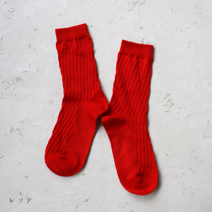 TAWARA（たわら） ポコポコ クルーソックス 1P 靴下 レディース おしゃれ かわいい コットン 立体編み | TAWARA | 04