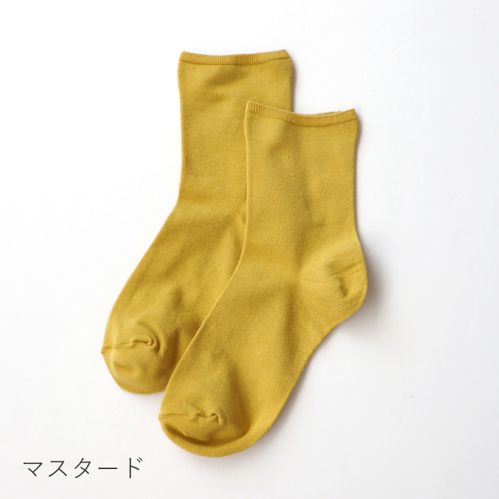 TAWARA（たわら）t41219 ゆるのび ゴムなし クルー ソックス 1P 無地 綿 靴下 キッズ 男女兼用 フリーサイズ 履きやすい くつした ソックス 2026 秋 冬 22〜27cm | TAWARA | 04