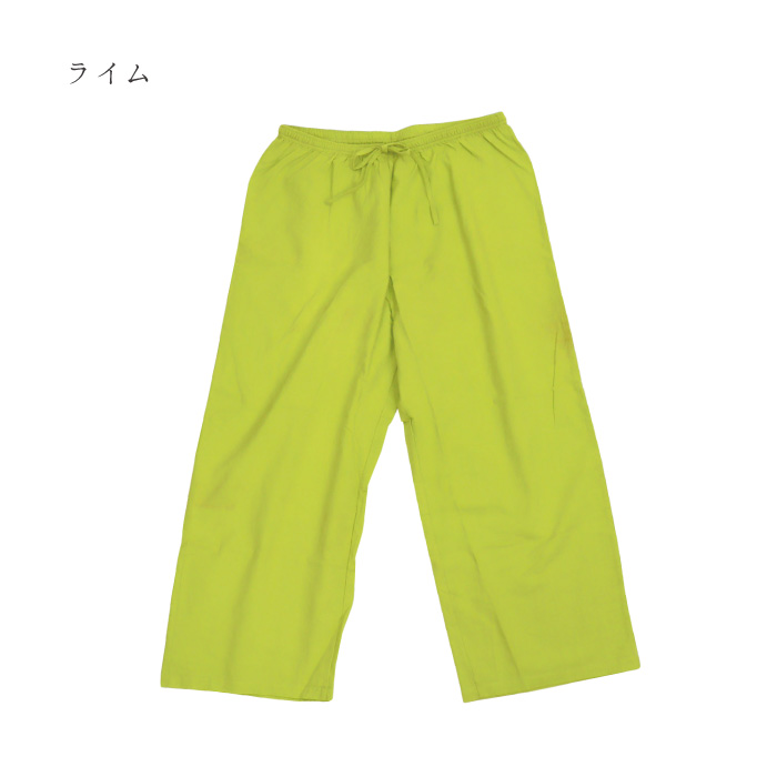 TAWARA（たわら）コットンぺチパンツ t61105 綿 レイヤード 重ね着 ナチュラル 涼しい ワイドパンツ レディース 薄地 通気性 おしゃれ ゆったり | TAWARA | 04