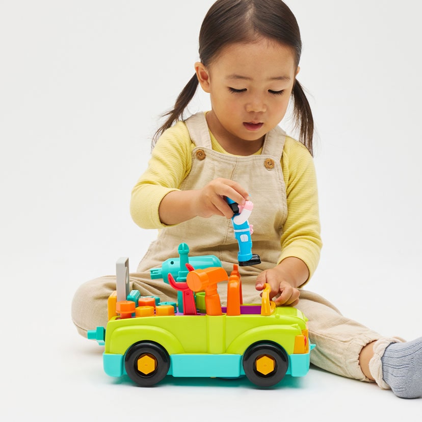 工具がいっぱい組立できるDIYトラック Hola Toys オラトイズ トラック