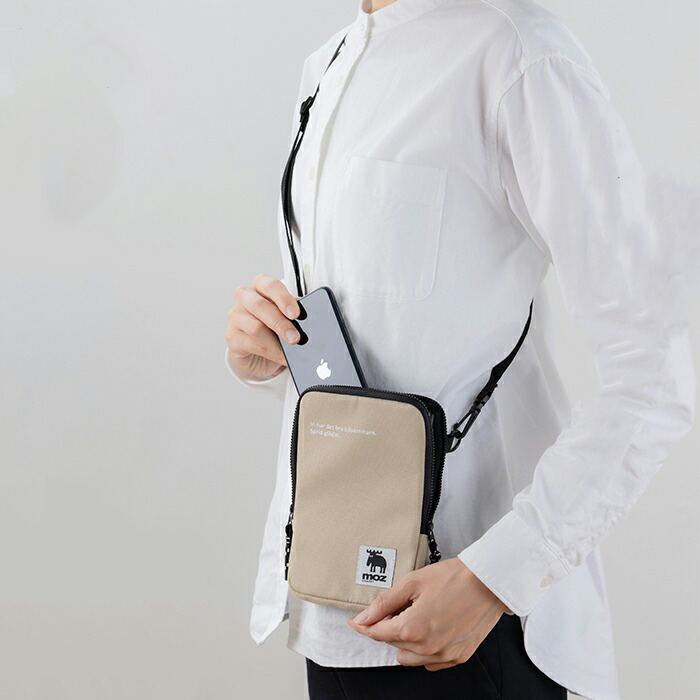 moz sweden モズ スマホポーチ スマホショルダー 撥水加工 ポシェット