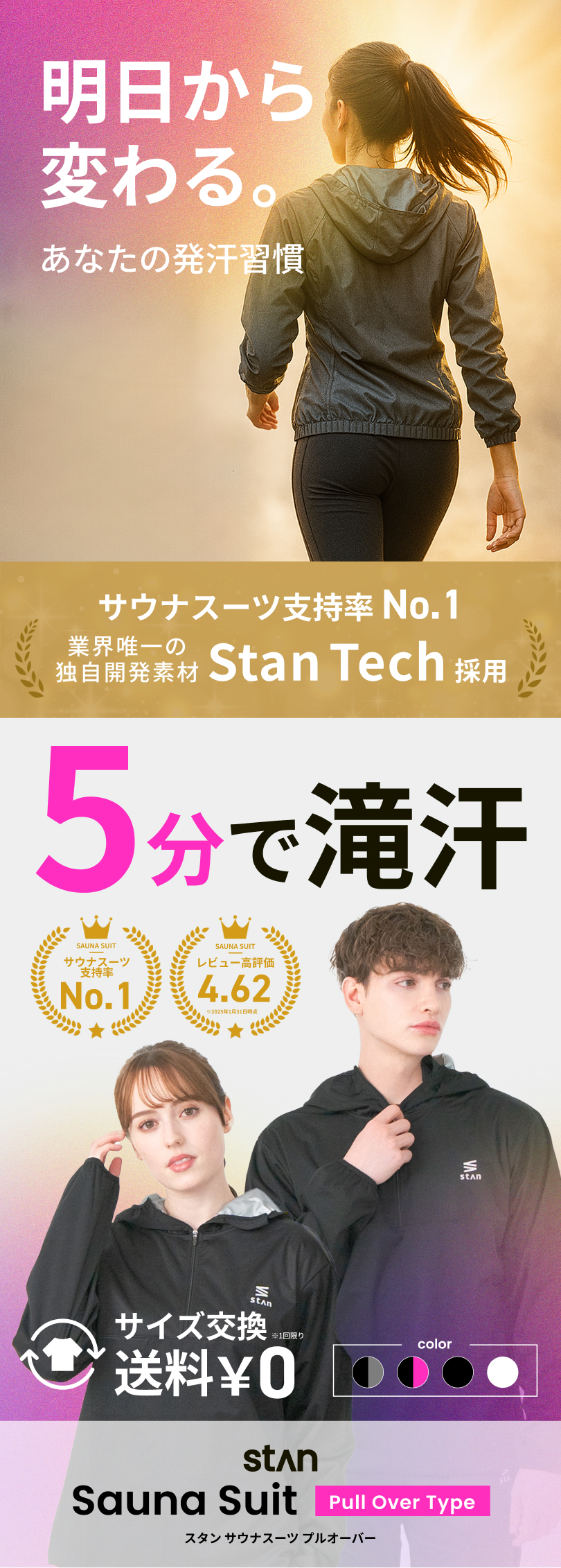 サウナスーツ メンズ レディース 上下セット プルオーバー ダイエット